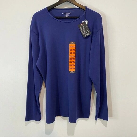 Ellen Tracy NWT Long Sleeve Navy Shirt Size XXL - Picture 1 of 16